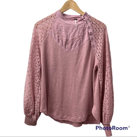 Free People Rose Sweetest Thing Thermal size m - Picture 4 of 14